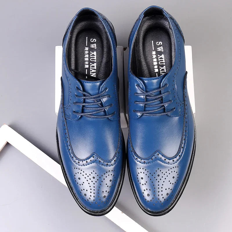 Men Oxford Shoes Luxury Leather Brogue Shoes Male Classic Business Formal Shoes High Quality Handcrafted Men Party Wedding Shoe