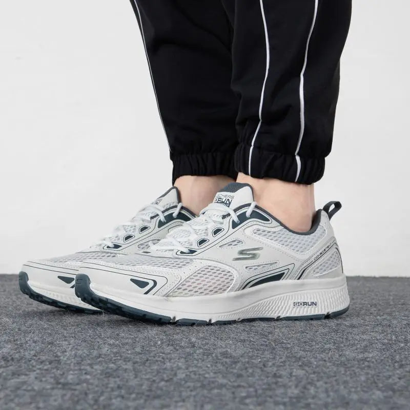 Skecher men's shoes 2025 new mesh breathable sports shoes Wear-resistant casual shoes cushioned running shoes 220036-WNV