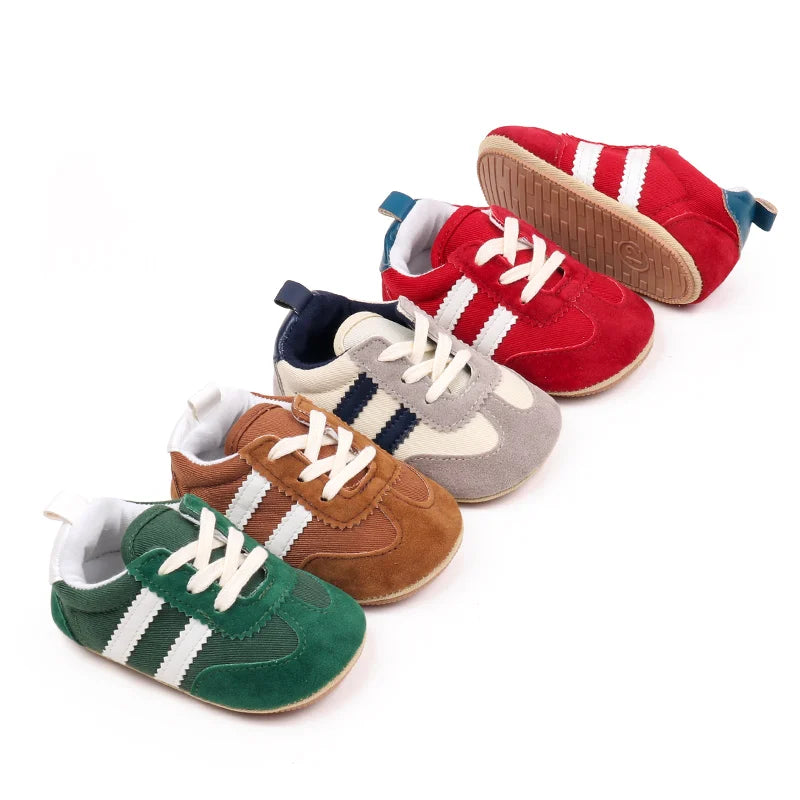 Hot Selling Baby Casual Sports Shoes Spring and Autumn Girls and Boys High Quality PVC Sole Anti Slip Prewalker Shoes BLS4034