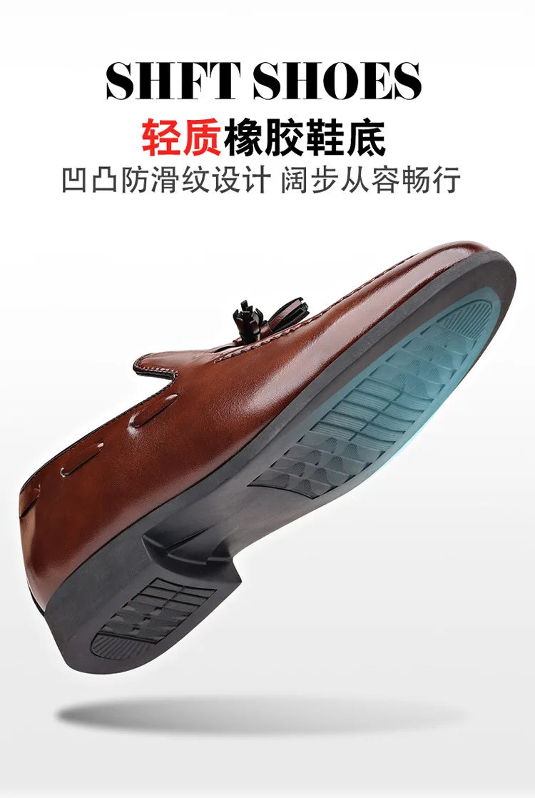 Men's Dress Shoes New Pu Leather Fashion Shoe for Men Large Size Business Formal Casual Shoes Slip on Wedding Lace-up Men Shoes