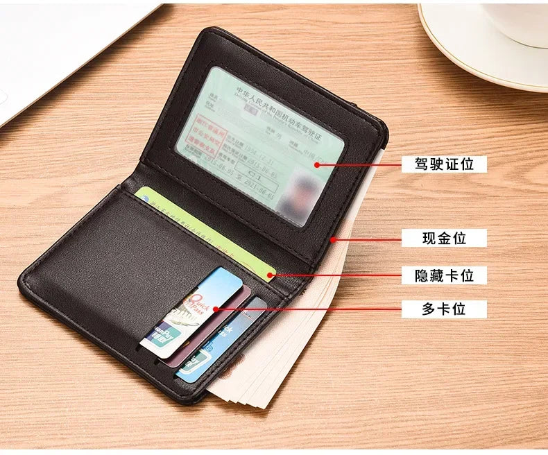 1PC New Super Slim Soft Wallet PU Leather Mini Credit Card Wallet Purse Card Holders Men Wallet Thin Small Short Skin Wallets
