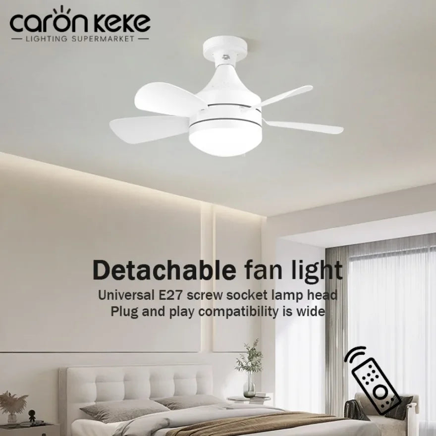 LED 30W Ceiling Fan Light E27 Remote Control Remote Dimming Fan Light Living Room Bedroom Study Home Electric Fans AC85-265V