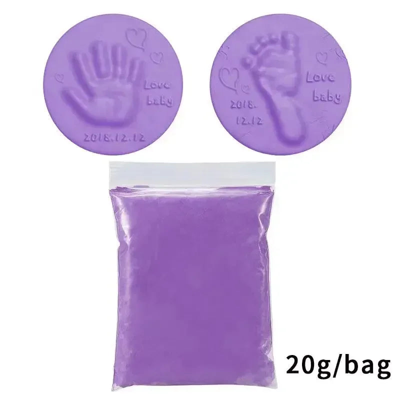 20/40g Baby DIY Hand and Footprint Soft Clay Fluffy Material, Baby Handprint Imprint And Foot Print Mud, Handprint Fingerprint