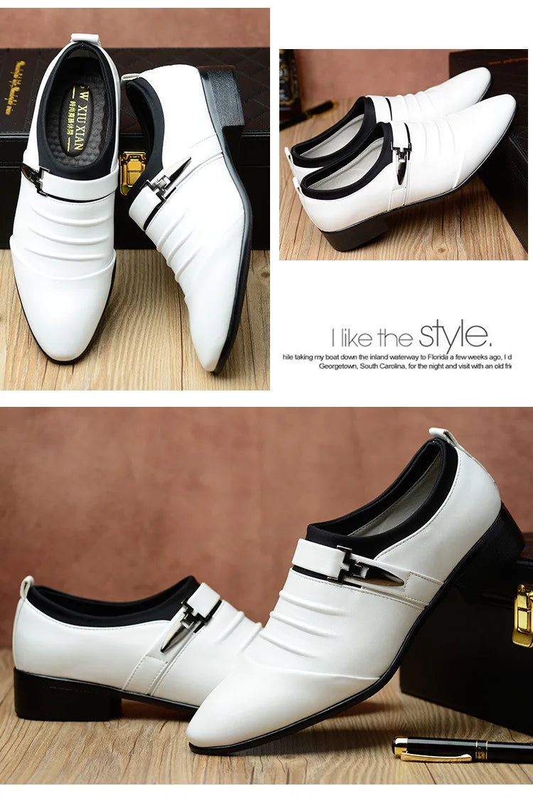 Cotton Leather Shoes Men Formal Dress Shoes Luxury Business Oxford Male Office Wedding Dress Shoes for Men Winter New 2023