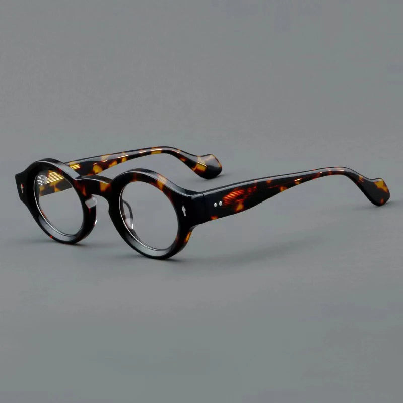 Acetate Thick Glasses Frame Handmade Men's Optical Prescription Eyeglasses Rround Women's Myopia Reading Computer Office Eyewear