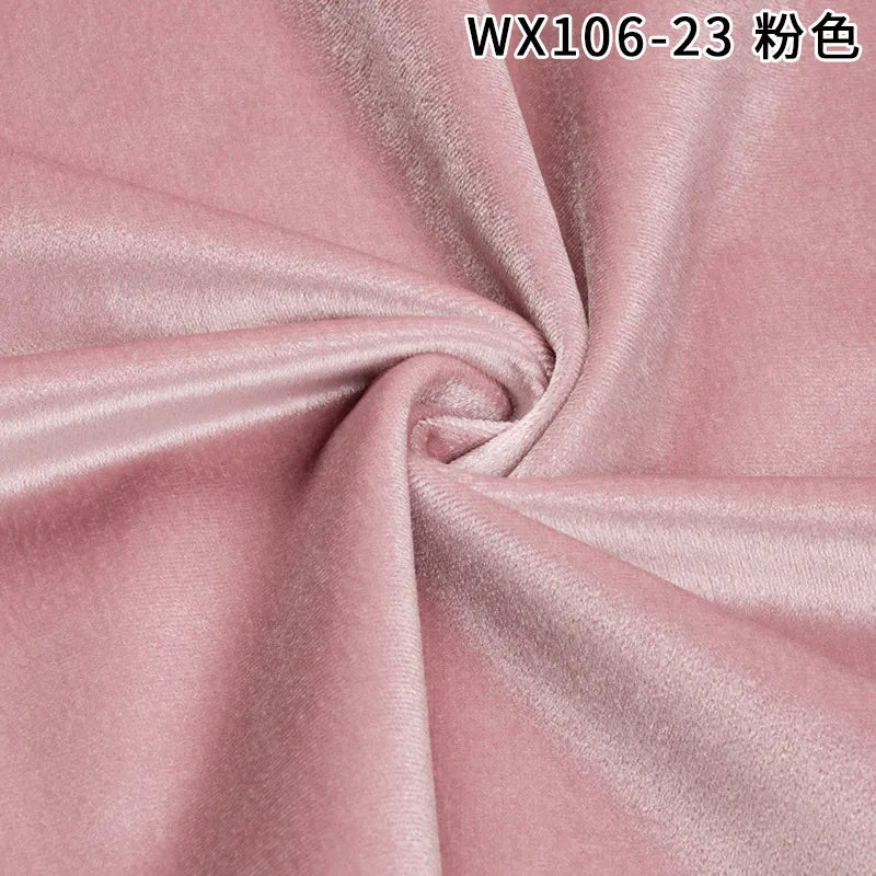 Thinkend Velvet Fabric By Meters for Upholstery Sofa Curtains Tablecloth Pillowcase Chair Sewing Soft Smooth Plain Velour Cloth
