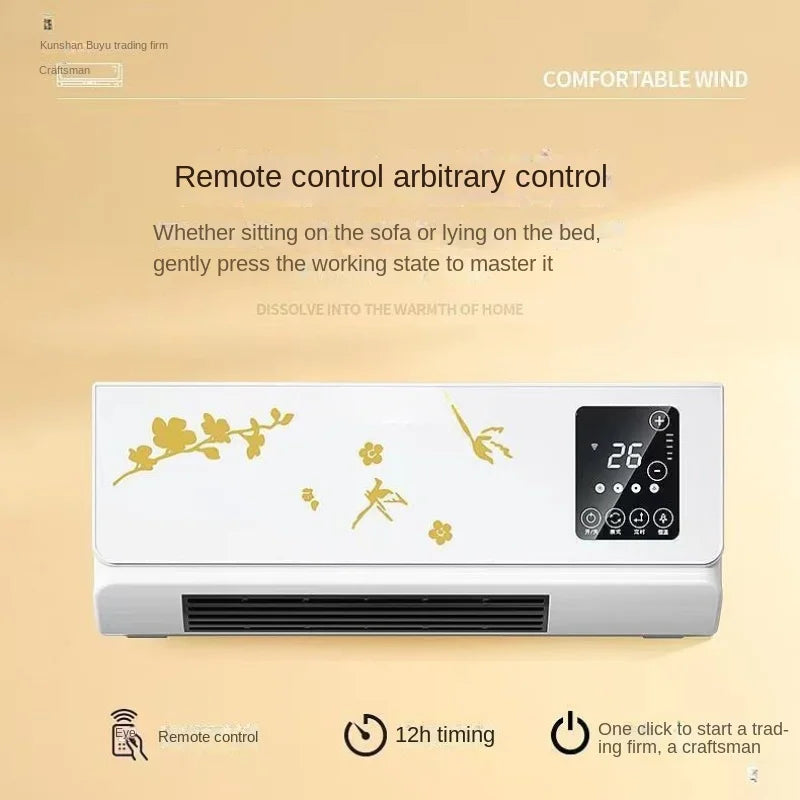 Intelligent Heating and Cooling Small Air Conditioner Wall-mounted Installation Free Energy Saving Remote Control Electric Fan
