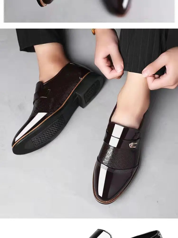 Wedding Business Dress Nightclubs Oxfords Breathable Working Lace Up Shoes New Fashion Mens Leather Shoes