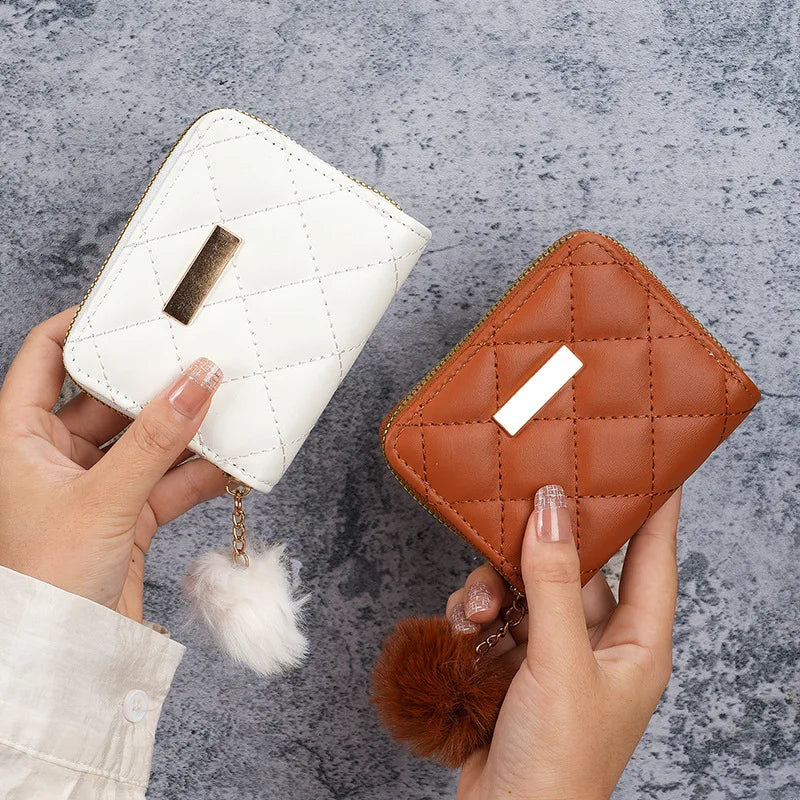 Women Short Wallets PU Leather Female Small Purses Leather Card Holder Wallet Woman Zipper Wallet Coin Purse Money Bag