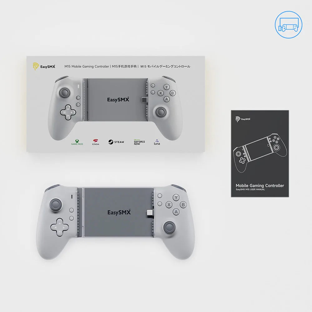 EasySMX M15 Mobile Phone Gamepad Type C Hall Mechanical Controller for Android Phone iPhone 15/16 Cloud Gaming Xbox Game Pass