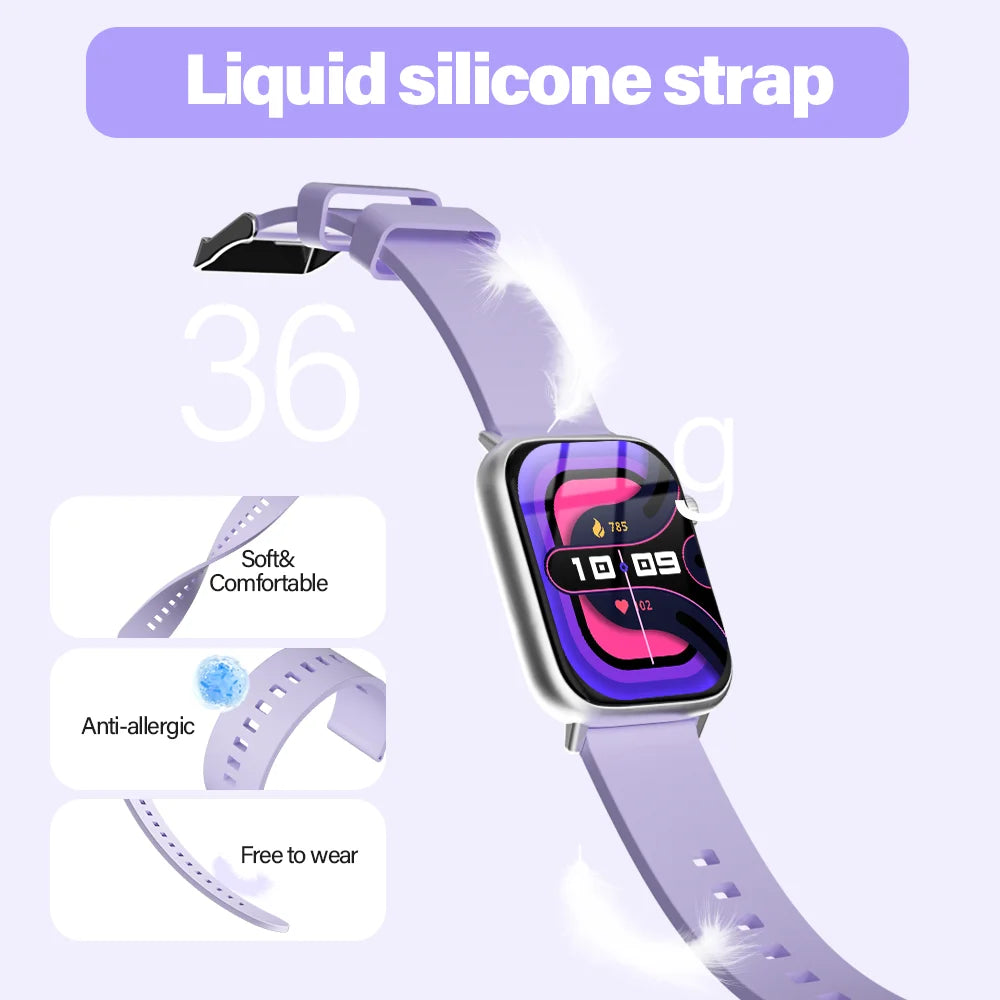 LAXASFIT New Smart Watch Bluetooth Talk Man Woman Smartwatch 100+ Sports Functions Fitness Bracelet Customized Dial Smart Watch