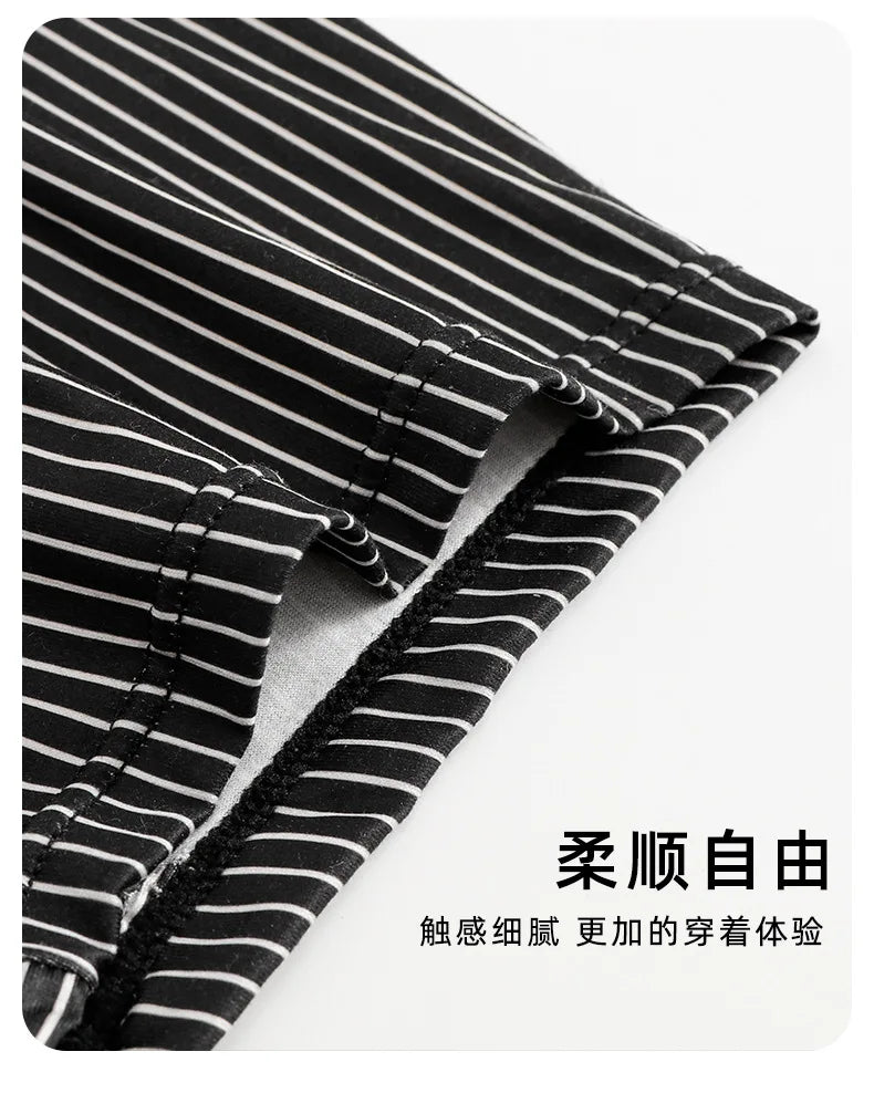 Men's Underwear Fashion Men Boxers Sexy Oft Breathable Underwear Male Comfort Panties L-4XL Underpants Striped Boys Underwear
