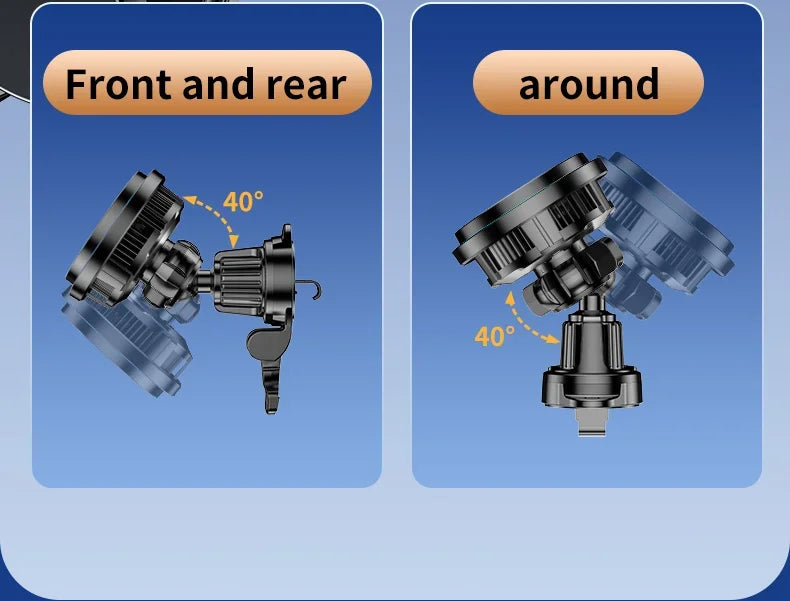 15W ice Cooling Magnetic Wireless Car Charger for iPhone 16 15 14 13 12 Pro Max MacSafe Car Phone Holder Fast Charging Station