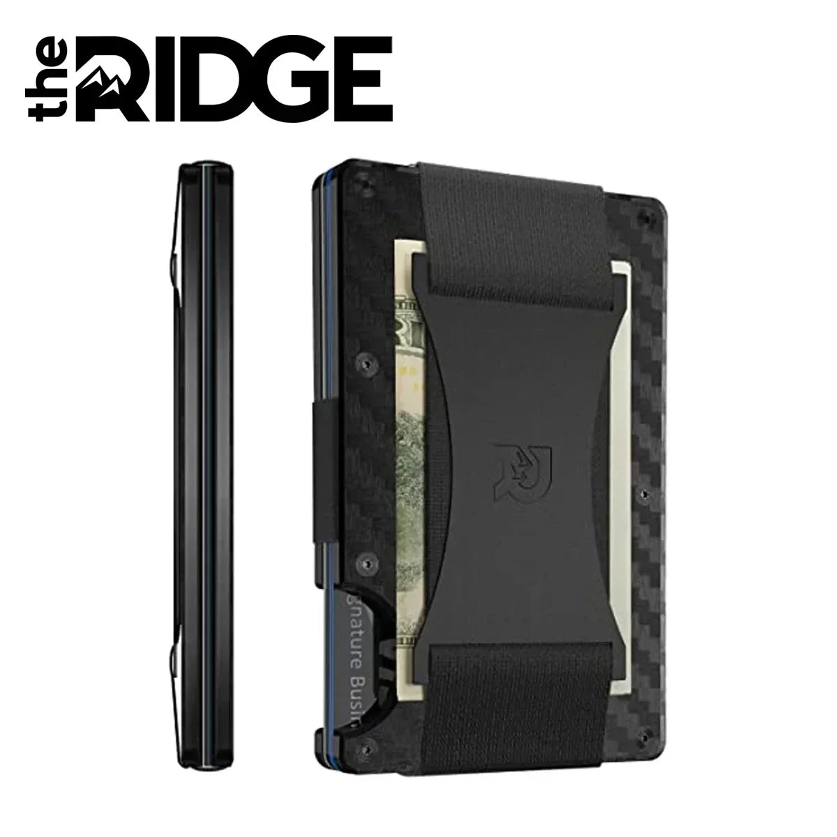 Ridge Credit Card Holder Carbon Fiber Luxury Aluminum Metal Minimalist Purse RFID Blocking Id Card Holder Luxury Mini Purse