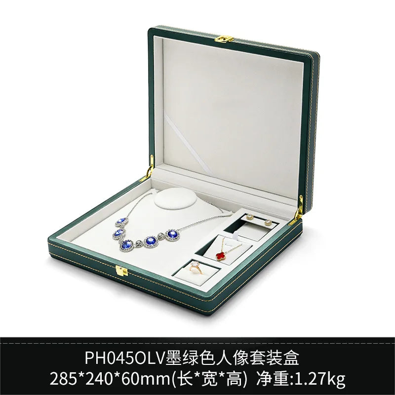 Factory Direct Supply New Jewelry Storage Set Box Three Gold Rings Earrings Earrings Necklace Display Box Jewelry Packaging