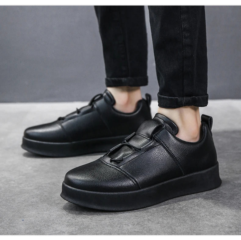 Popular Casual Shoes for Men Low Cut Rubber Thick Soled Board Shoes 2025 Fashion Shock-absorbing Anti-friction Sneakers for Men