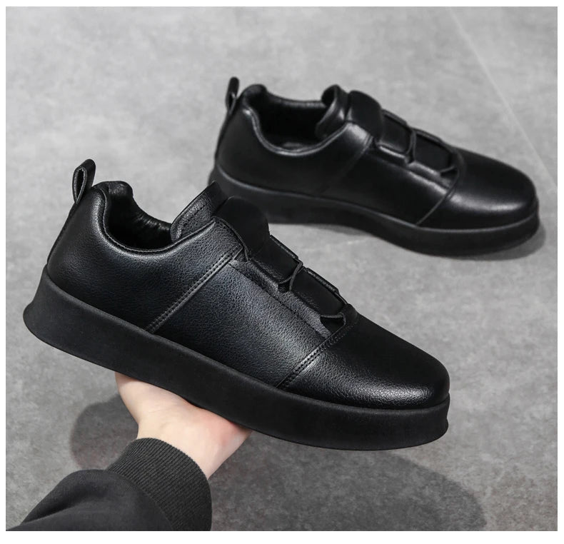 Popular Casual Shoes for Men Low Cut Rubber Thick Soled Board Shoes 2025 Fashion Shock-absorbing Anti-friction Sneakers for Men