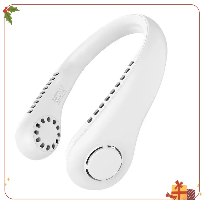 Portable Hands-Free Neck Fan,Bladeless Rechargeable 3-Speed Air Cooler,Battery Life&High Wind Speed for Outdoor, Sports, Travel