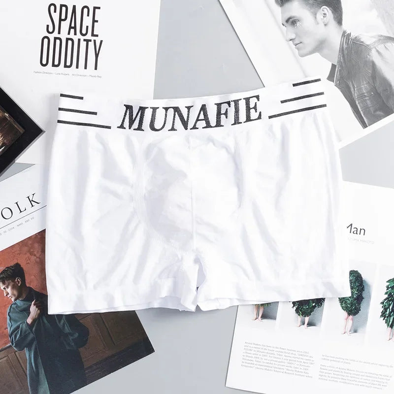 1pc Boxer Briefs Men Shorts Underpants Sexy High Elastic Comfortable Panties Mid-waist Underwear Breathable Male Boxershorts