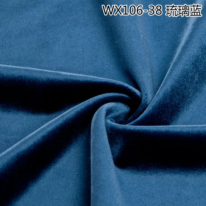 Thinkend Velvet Fabric By Meters for Upholstery Sofa Curtains Tablecloth Pillowcase Chair Sewing Soft Smooth Plain Velour Cloth