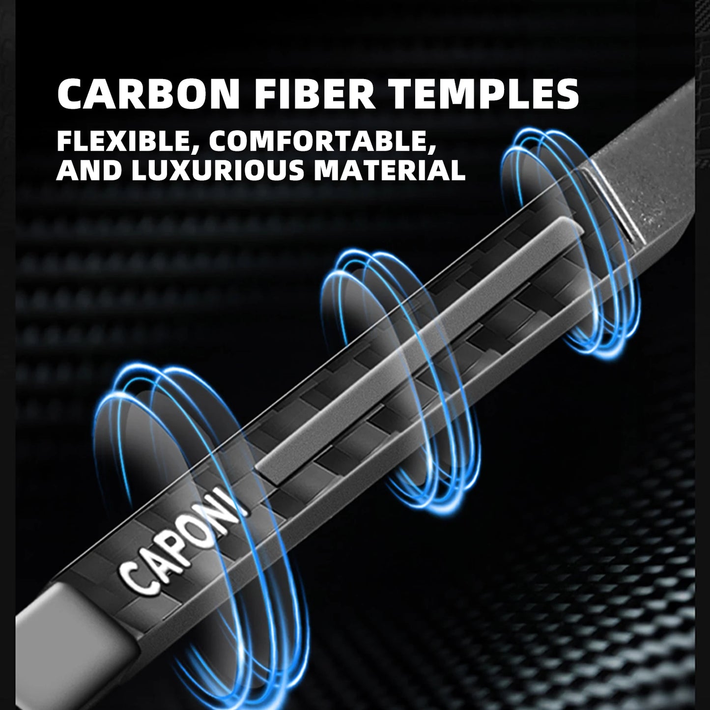 CAPONI Outdoor Sunglass For men Polarized Photochromic Square Shades Driving Sunglasses UV400 Protection Brand Designer BS24704