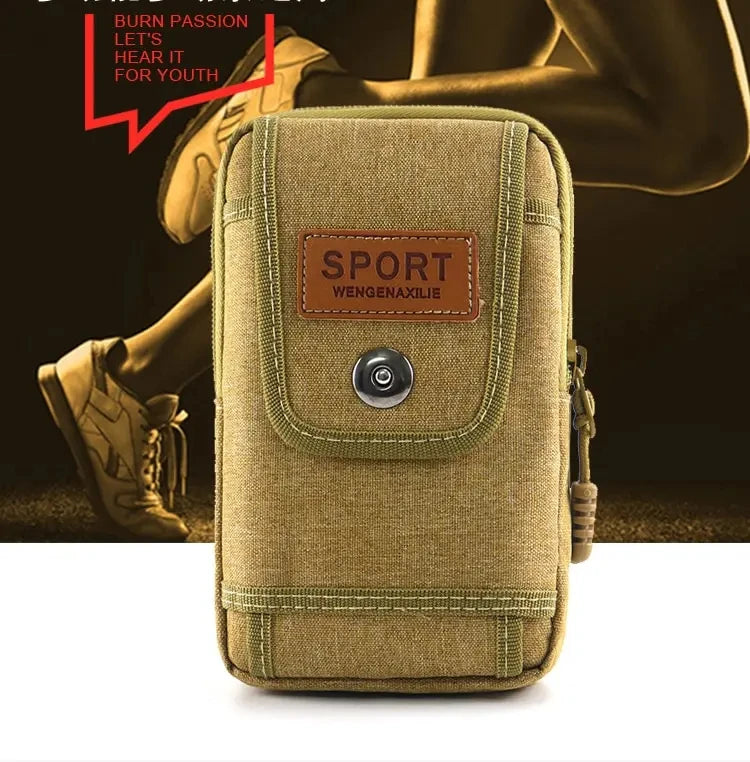 Outdoor Waist Bag Purse Military Waist Fanny Pack Men 6.5 Inches Phone Pouch Camping Hunting Tactical Edc Bag Unisex Worker Bag