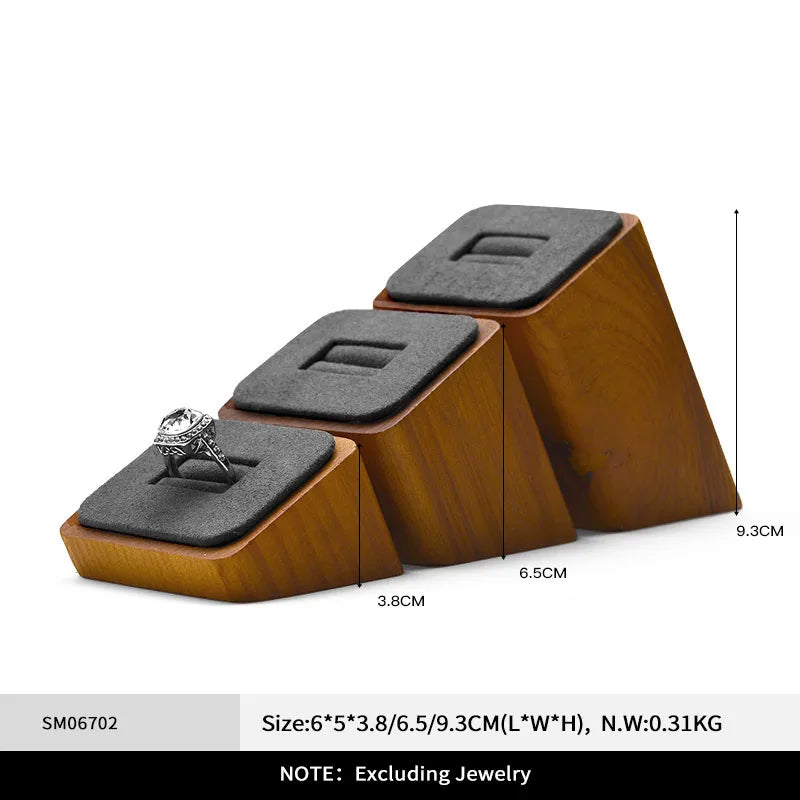 Oirlv Wooden Jewelry Tray Set Bracelet Ring Display Props Sets Jewelry Organizer Holder Necklace Display Stand Jewelry Plate