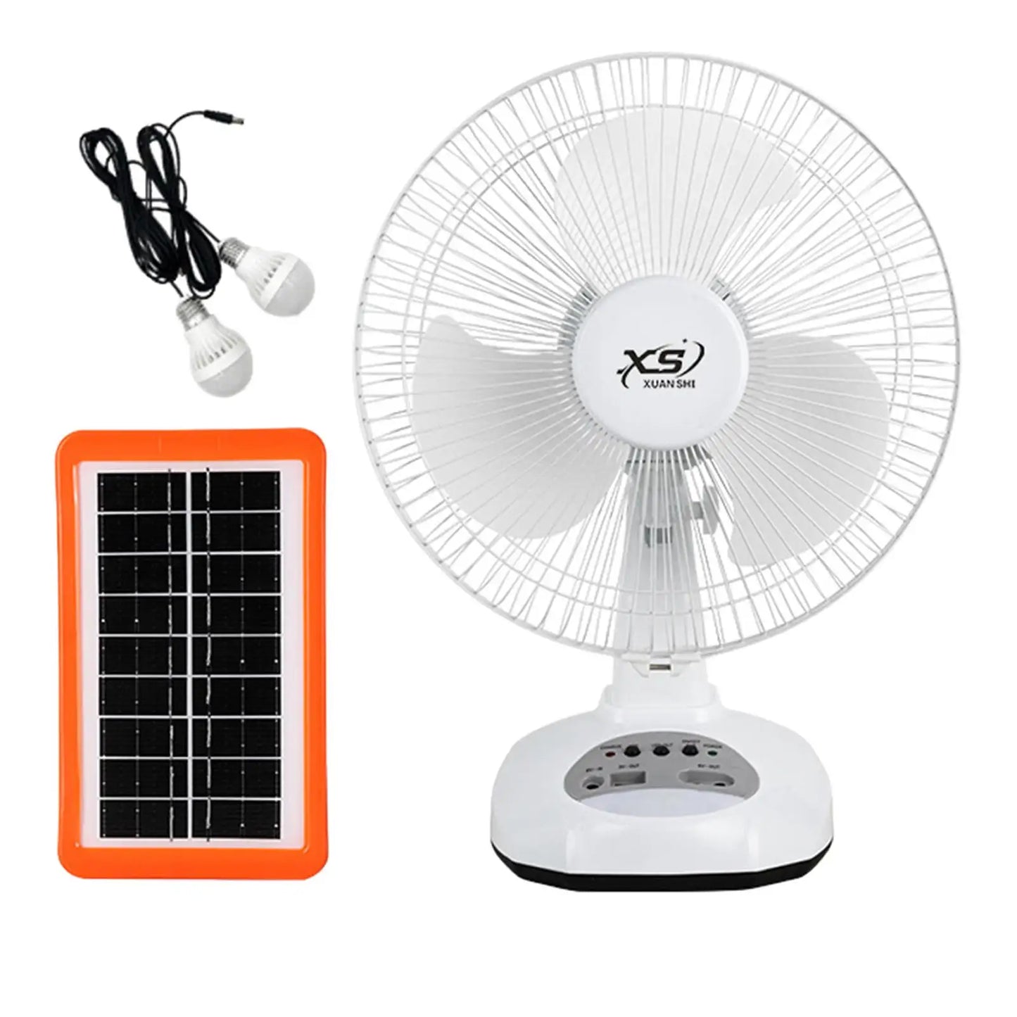 Solar Powered Fan Portable Solar Desktop Fan Multipurpose Desktop Bedside Fan Rechargeable for Camping Home Outdoor Office