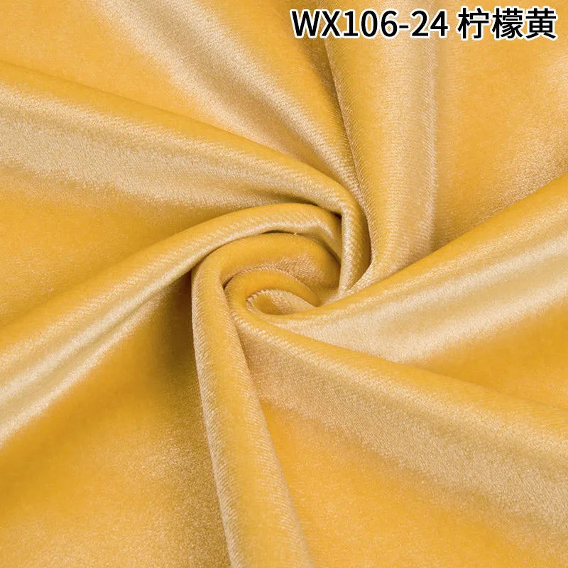 Thinkend Velvet Fabric By Meters for Upholstery Sofa Curtains Tablecloth Pillowcase Chair Sewing Soft Smooth Plain Velour Cloth