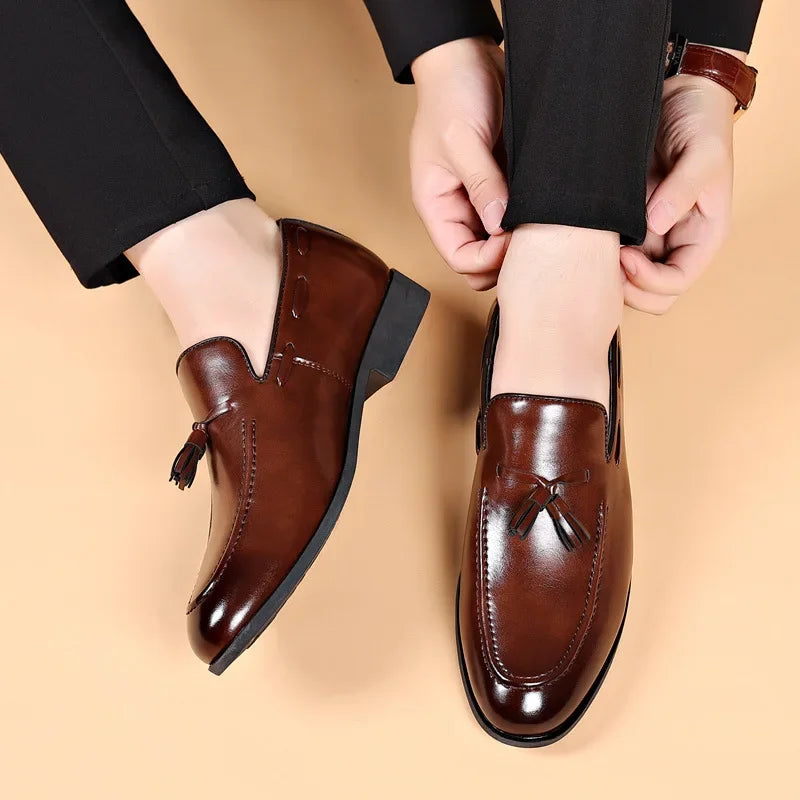 Men's Dress Shoes New Pu Leather Fashion Shoe for Men Large Size Business Formal Casual Shoes Slip on Wedding Lace-up Men Shoes