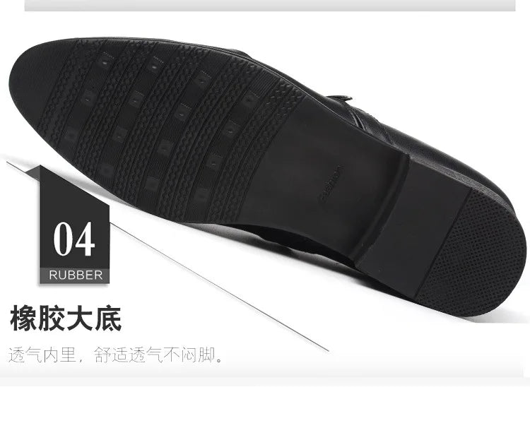 Cotton Leather Shoes Men Formal Dress Shoes Luxury Business Oxford Male Office Wedding Dress Shoes for Men Winter New 2023