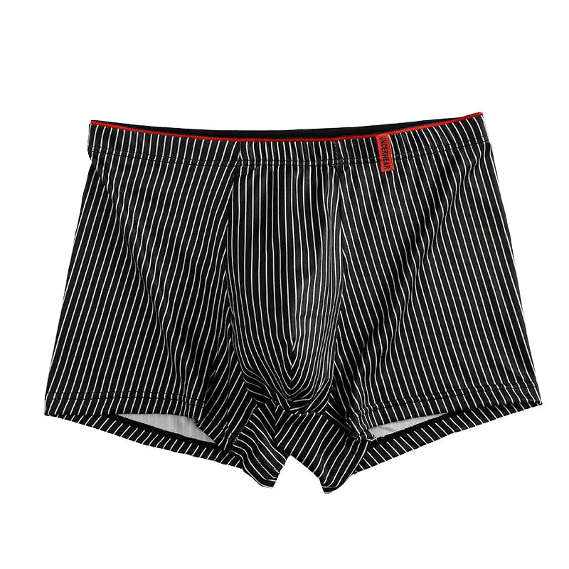 Men's Underwear Fashion Men Boxers Sexy Oft Breathable Underwear Male Comfort Panties L-4XL Underpants Striped Boys Underwear