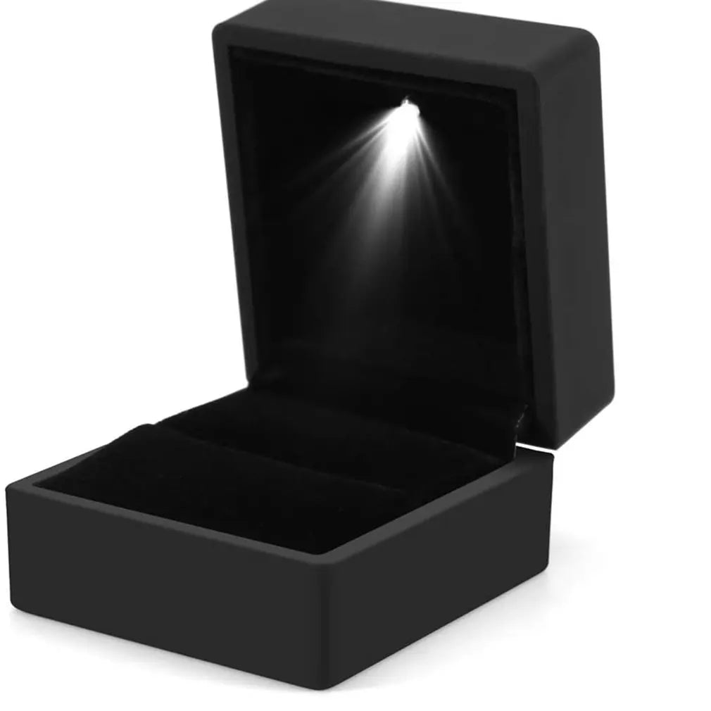 2024 Ring Box With LED Light Jewelry Diamond Ring Box Storage Wedding Ring Box Jewelry Organizer Storage Gift Box