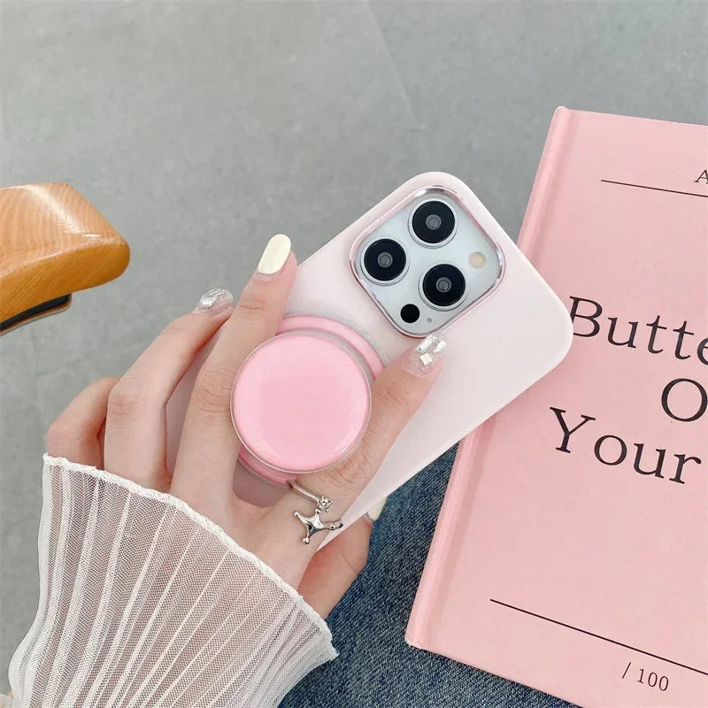 Hot Magnetic Foldable Mobile Phone Grip Holder Socket Pocket Support for Magsafe IPhone Ring Finger Expanding Stand Phone Holder