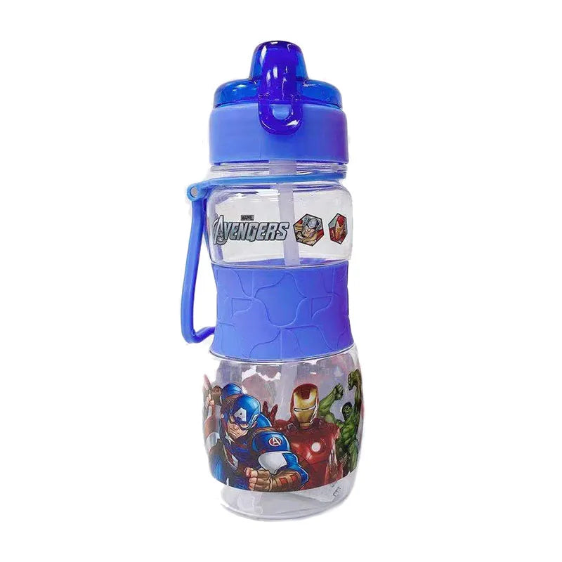 Disney Kids Water Sippy Cup Creative Cartoon Frozen Cars Marvel Spiderman Baby Feeding Cups with Straws Outdoor Portable Bottles