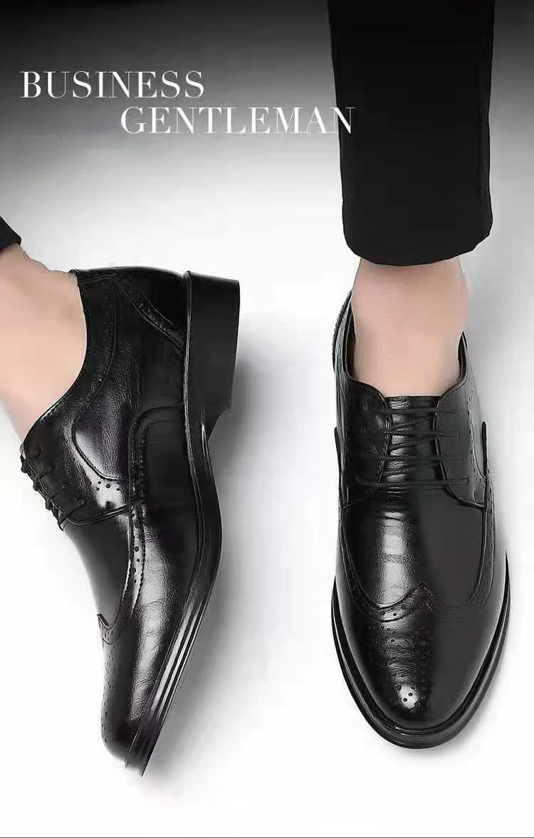 Men Oxford Shoes Luxury Leather Brogue Shoes Male Classic Business Formal Shoes High Quality Handcrafted Men Party Wedding Shoe