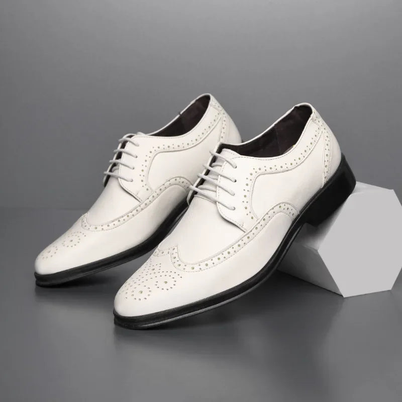 Men Oxford Shoes Luxury Leather Brogue Shoes Male Classic Business Formal Shoes High Quality Handcrafted Men Party Wedding Shoe