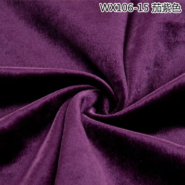 Thinkend Velvet Fabric By Meters for Upholstery Sofa Curtains Tablecloth Pillowcase Chair Sewing Soft Smooth Plain Velour Cloth