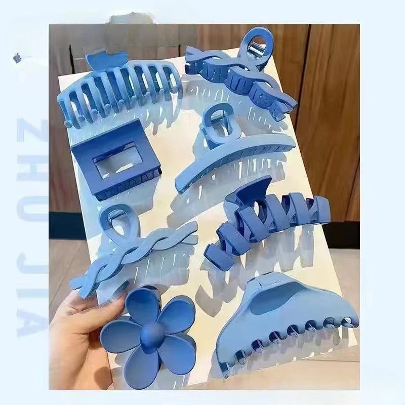 Set of 8 Plastic Hair Clip,Large hair Accessories, Simple hairpin,Thin hair Styling Tools for women