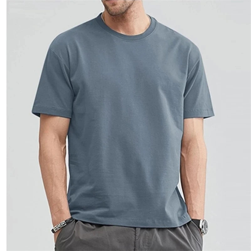 180gsm Cotton Solid Colors Blank T Shirts Mens Women Short Sleeve Daily Tees Casual Regular Fit Summer Basic O-neck Tops