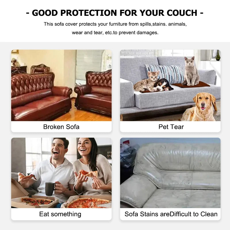Thicken Waterproof Jacquard Sofa Cover for Living Room Thick Sofa Cover 1/2/3/4 Seater L-Shaped Corner Sofa Cover