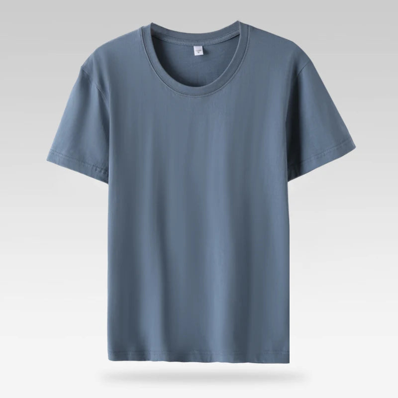 180gsm Cotton Solid Colors Blank T Shirts Mens Women Short Sleeve Daily Tees Casual Regular Fit Summer Basic O-neck Tops