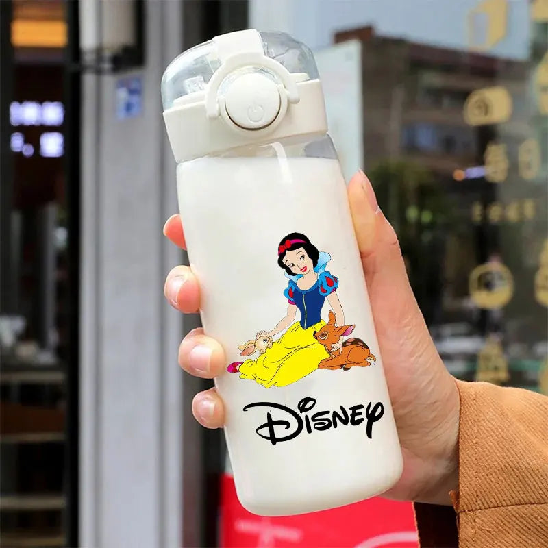 Straw 600/400ML Water Cup Princess Children Portable Plastic Mermaid Frozen Transparent Large Capacity Sport Water Bottle