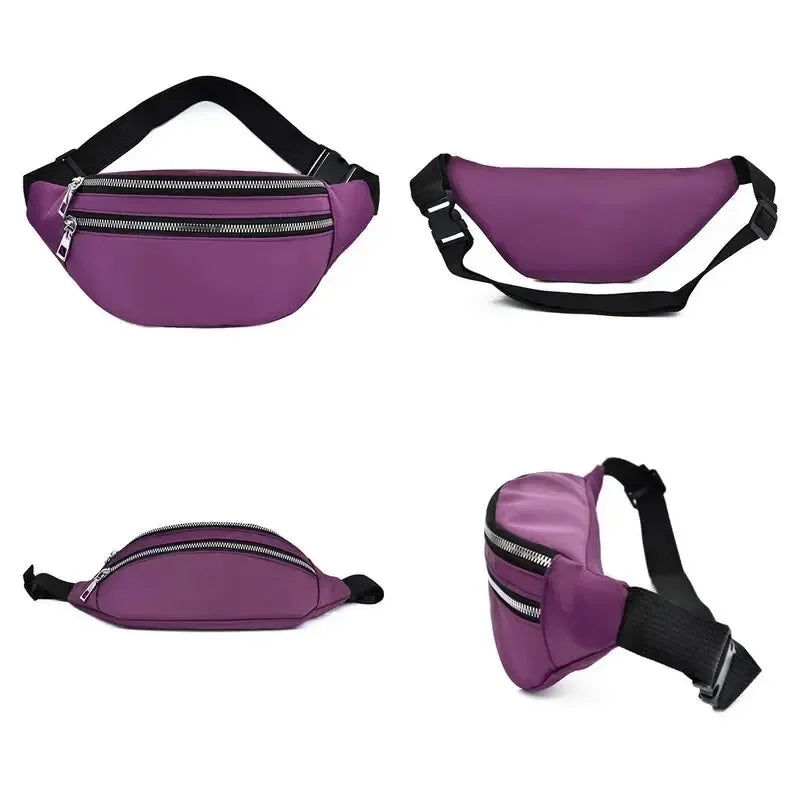 Fashion Travel Shoulder Purse Belt Bag Fanny Pack Women Waist Bag Men Belt Pouch Female Banana Bag Waterproof Phone Bag