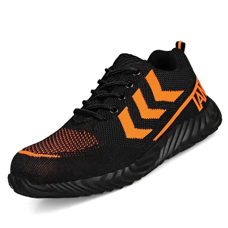 Safety Shoes Men With Steel Toe Cap Anti-smash Men Work Shoes Sneakers Light Puncture-Proof Indestructible Shoes Dropshipping