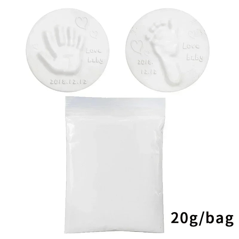 20/40g Baby DIY Hand and Footprint Soft Clay Fluffy Material, Baby Handprint Imprint And Foot Print Mud, Handprint Fingerprint