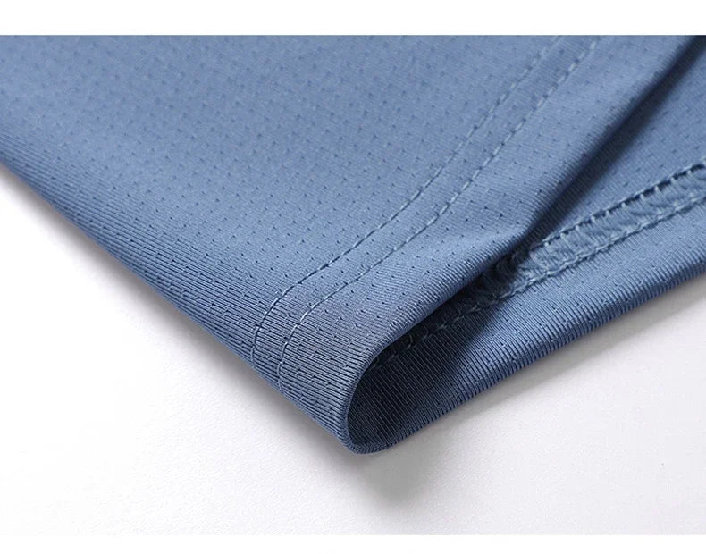 Men's Running Quick Drying T-shirts Breathable Hiking Fishing Tees Soft Elasticity Outdoor Sports Short Shirt Summer