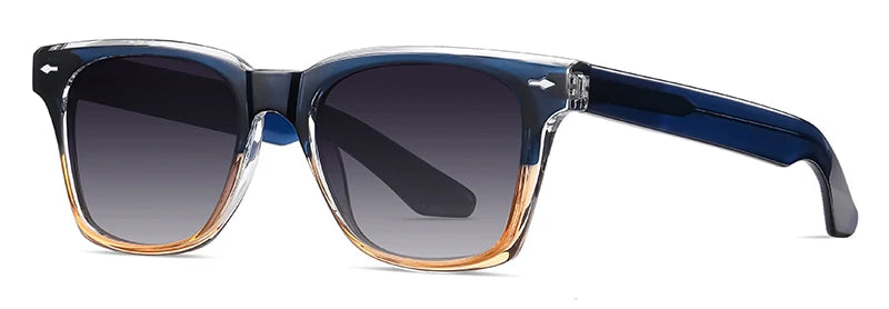 Kachawoo polarized sunglasses for men tr90 frame acetate square eyeglasses frame women trendy European style blue orange grey