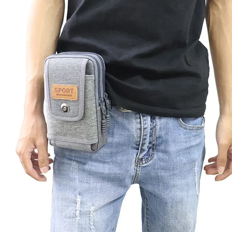 Outdoor Waist Bag Purse Military Waist Fanny Pack Men 6.5 Inches Phone Pouch Camping Hunting Tactical Edc Bag Unisex Worker Bag