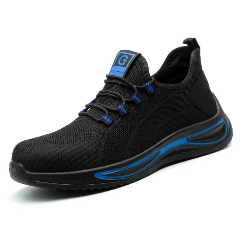 Safety Shoes Men With Steel Toe Cap Anti-smash Men Work Shoes Sneakers Light Puncture-Proof Indestructible Shoes Dropshipping